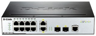 Коммутатор D-Link DGS-3000-10TC 8 портов 10/100/1000 Base-T и 2 комбо 10/100/1000 Base-T/SFP порта