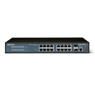 Коммутатор Buffalo (BS-G2116M-EU) 16-портов 10/100/1000BASE-T SNMP,Web UI,Console