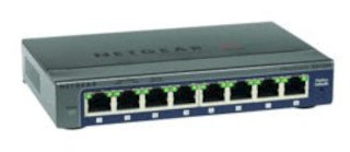 Коммутатор Netgear (GS108E-100PES) ProSafe Plus 8-портовый 10/100/1000 Мбит/с, внешний БП