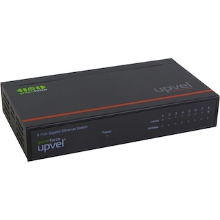 Коммутатор Upvel (US-8G) 8-портов 10/100/1000Mbit/s пластиковый корпус