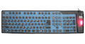 Клавиатура AgeStar AS-HSK810FA EL (BLACK) combo USB+ PS/2, гибкая, черная, 109 клавиш, с подсветкой