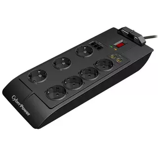 Сетевой фильтр Cyberpower SB0701AD 1.8м (7 розеток) черный