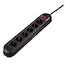 Удлинитель Hama H-108889 сет.Colour on/off 6 р."защита от детей"хран.для каб. 3м 3x1.5 кв.мм черный