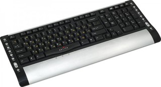Клавиатура Oklick 410M Black/Silver mmedia PS/2 + USB Port
