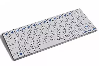Клавиатура Rapoo E9050 белый USB Беспроводная 2.4Ghz Да