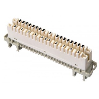 Плинт Krone 6089 1 121-06 размыкаемый на 10 пар, LSA PROFIL, 0-9, без цвета