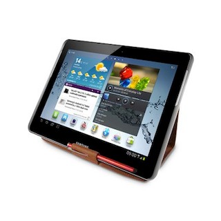 Чехол iLuv для Galaxy TabII 10.1 Slim Sleeve brown кожаный с ф-цией подставки (iSS2105)