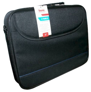 Сумка для ноутбука Buro BU-12617Y 17" чёрная 400*300D оксфорд наплечный ремень