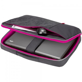 Сумка для ноутбука 13-14.1" Dicota Bounce SlimCase grey/pink (360x265x50) (D30261)