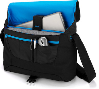 Сумка для ноутбука 15-16.4" Dicota Bounce Messenger black/blue (390x275x40) (D30256)