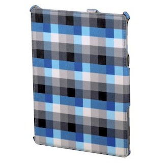 Чехол Hama H-107932 Canvas для Apple iPad 3/4 синий/в клетку