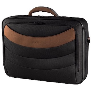 Сумка для ноутбука Hama H-101085 PETersburg 17.3" (44 см) 41х27.9х4см черный/коричневый
