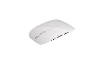 Хаб USB 3.0 Qumo "White Line" с адаптером питания, 4 порта, белый глянец