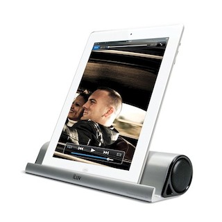 Стерео подставка Iluv ISP245SIL для Bluetooth устройств дополнительный аудиовход mini-USB зарядка