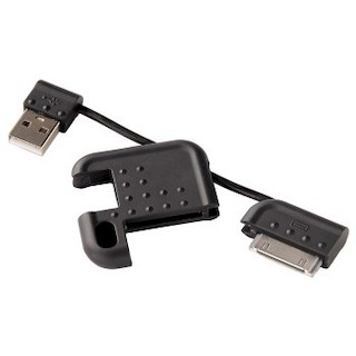 Адаптер Hama H-109232 USB-Apple 30 pin для iPhone/iPod в виде брелка черный
