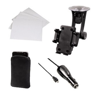 Комплект Hama H-109267  длясмартфонов держатель с шар. головкой+кабель для авто+пленка+чехол черн