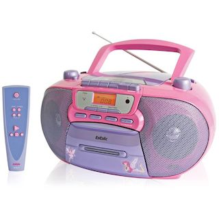 Аудиомагнитола BBK BX111UC фиолетовый/розовый