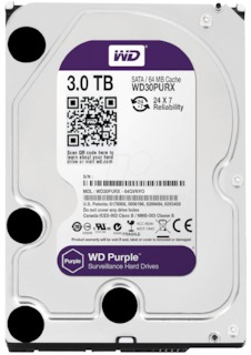Жесткий диск WD Original SATA-III 3Tb WD30PURX Purple 64Mb 3.5"