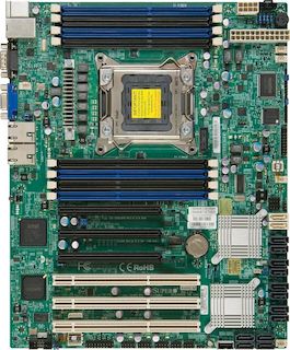 Материнская плата SuperMicro MBD-X9SRE-F-B Socket-2011 Intel C602 DDR3 ATX 2xRJ45 Gigabit Ethernet S
