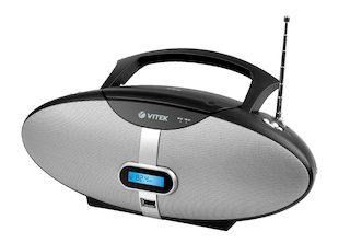 Аудиомагнитола Vitek VT-3450 черный/серый