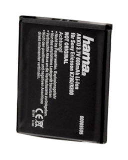 Аккумулятор Hama H-89505 Li-Ion для Sony Ericsson K790/K800 3.7В/650мАч