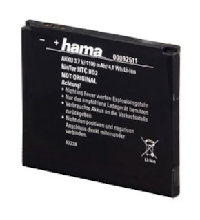 Аккумулятор Li-Ion Hama H-92511 3.7В/850мАч для HTC HD2