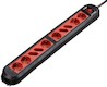 Сетевой удлинитель Hama Colour 1.5м (10розеток) black/red с выключателем/"защита от детей"(H-108896)