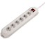 Сетевой удлинитель Hama Colour 1.5м (6розеток) white с выключателем/"защита от детей" (H-108866)