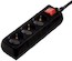 Сетевой удлинитель Hama H-108816 3м (3розетки) black с выключателем/"защита от детей"