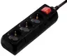 Сетевой удлинитель Hama H-108835 5м (3розетки) black с выключателем/"защита от детей"