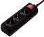 Сетевой удлинитель Hama H-108835 5м (3розетки) black с выключателем/"защита от детей"