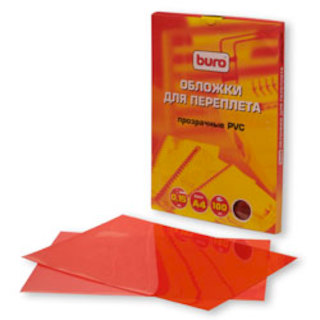 Обложка Buro BU-PVC015r A4 красная PVC 150мкм 100шт