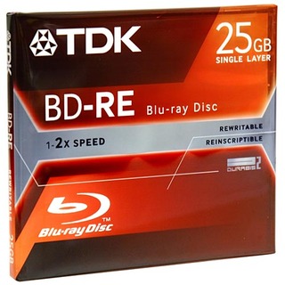Диск TDK Blu-ray BD-RE (1x-2x) 25Gb FJC (1шт) (t19794) BD-RE25JC2XE