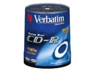 Диск CD-R Verbatim 700Mb 52x DataLife+ Cake Box (100шт) 43430