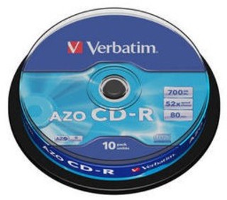 Диск CD-R Verbatim 700Mb 52x DataLife+ Cake Box (10шт) 43429