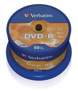 Диск DVD-R Verbatim 4.7Gb 16x Cake Box (50шт) 43548