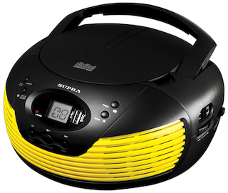 Аудиомагнитола Supra BB-CD120U желтый/черный