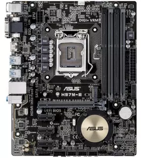 Материнская плата Asus H97M-E Socket-1150 Intel H97 DDR3 mATX AC`97 8ch(7.1) GbLAN SATA3 RAID VGA+DVI+HDMI