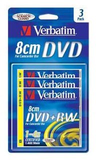 Диски DVD+RW Verbatim 1.46Gb 4x 8cm Blister pack (3шт) 43594