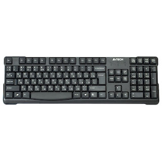 Клавиатура A4 KR-750B-USB, черный, закругленные клавиши, USB