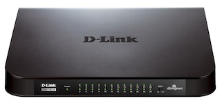 Коммутатор D-Link (DGS-1024A/A1A) 24-порта 10/100/1000BASE-T Layer 2 unmanaged Gigabit Switch, 16K M