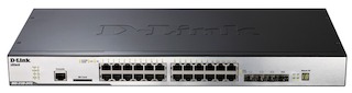 Коммутатор D-Link (DGS-3120-24TC/B1ARI) 24-порта 10/100/1000BASE-T 20 10/100/1000BASE-T ports, 4 Com