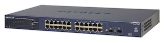 Коммутатор NetGear (GS724T-400EUS) 24-порта 10/100/1000T/SFP