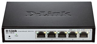 Коммутатор D-Link DGS-1100-05 5 10/100/1000BASE-T ports, 802.3x Flow Control support
