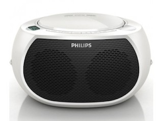 Аудиомагнитола Philips AZ-380W/12 белый/черный