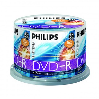 Диск DVD+R Philips 4.7Gb 16x Bulk Printable (50шт)