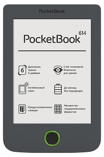 Электронная книга PocketBook 614 6" E-Ink Pearl 600x800 800Mhz 256Mb/4Gb серый