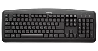 Клавиатура Chicony KU-0325 USB black 104 keys keyboard + RUS/LAT key