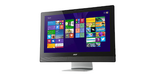 Моноблок Acer Aspire Z3-615 23" FHD Touch P G3220T/4Gb/500Gb/IntHDG/DVDRW/MCR/W8.1/WiFi/BT/white 1920*1080/Web/клавиатура/мышь