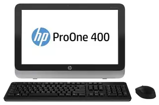Моноблок HP ProOne 400 AIO 23" HD Cel G1840T/4Gb/500Gb/DVDRW/W8.1EM/WiFi/BT/клавиатура/мышь